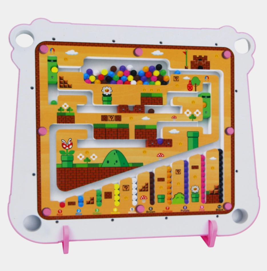 2-in-1 Magnetic Color & Number Maze  Educational Montessori Toy