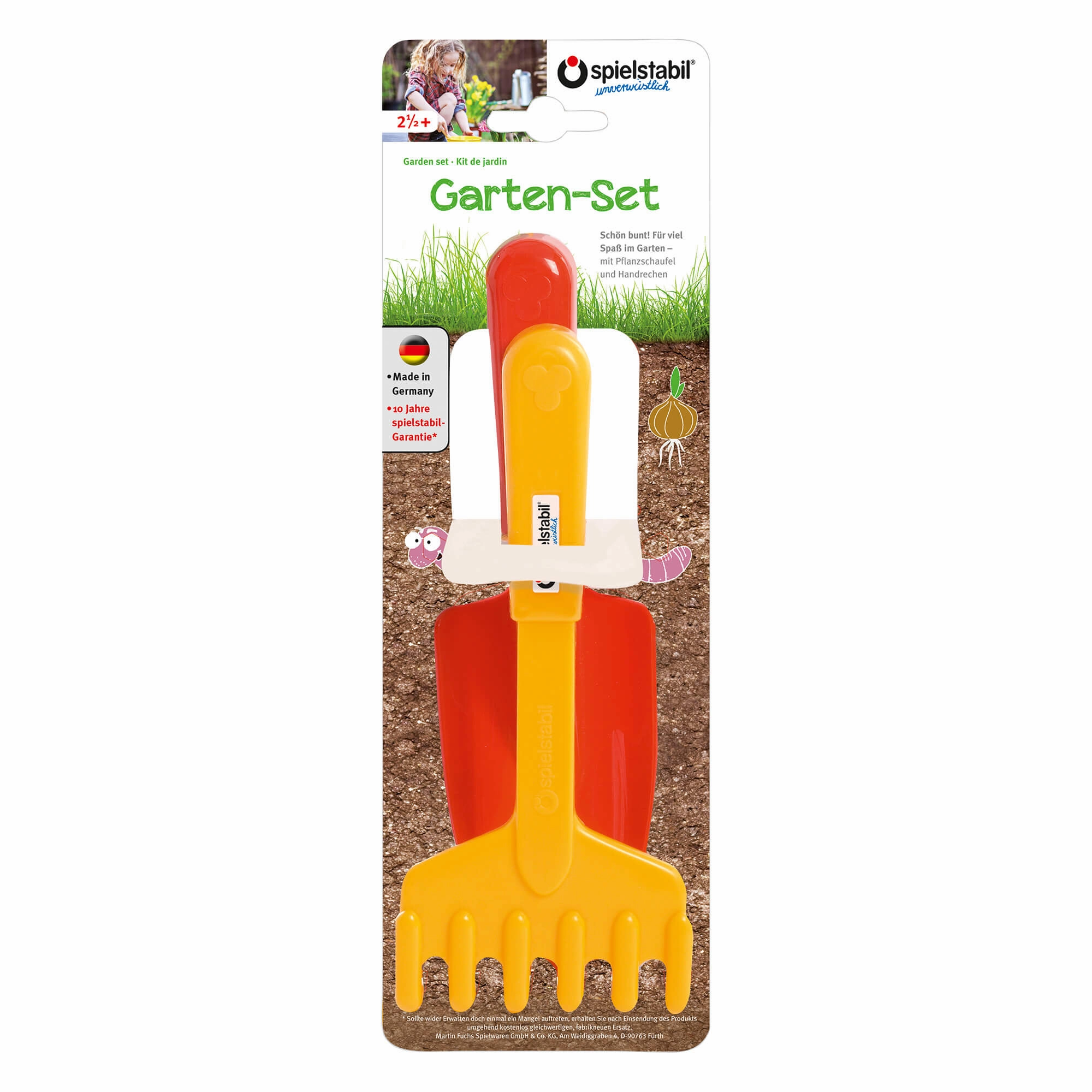 2 Piece Garden Set - Includes Hand Rake & Shovel