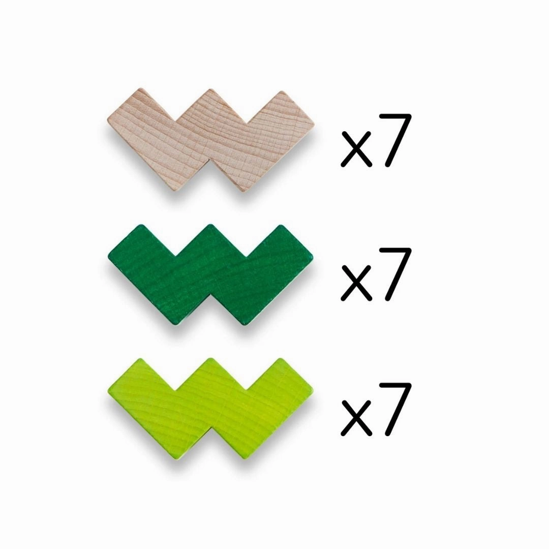 3D Viridis Wooden Blocks