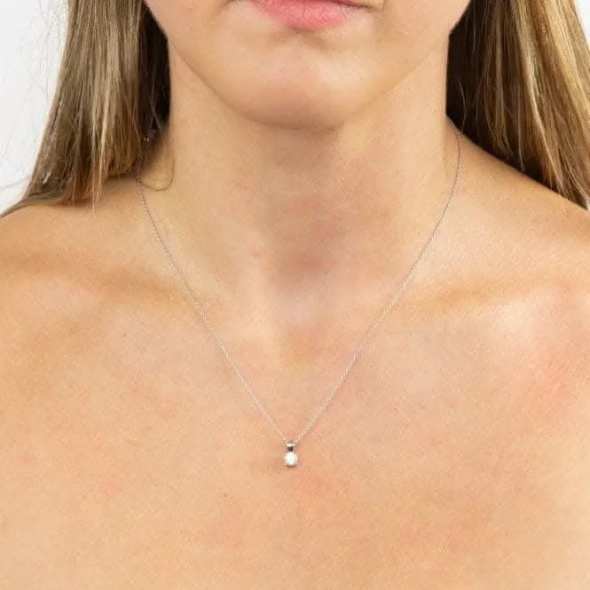 4 Claw Cubic Zirconia Solitaire 0.50ct Pendant P4917 Diamonfire Jewellery