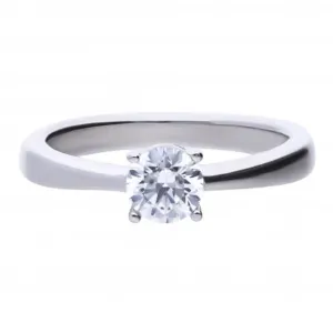 4 Claw Cubic Zirconia Solitaire 0.75ct Ring R3751 Diamonfire Jewellery