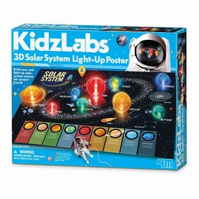 4M - KidzLabs 3D Solar System Light-Up Poster Board