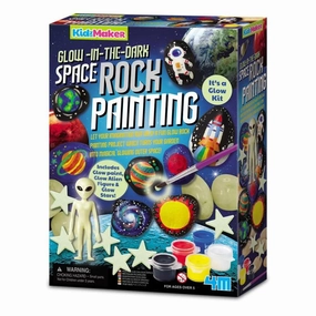 4M - KidzMaker Glow In the Dark Space Rock Painting