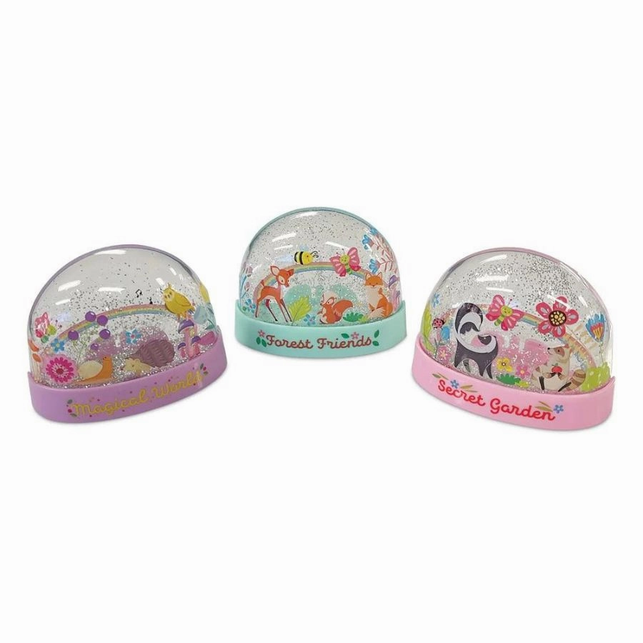 4M - KidzMaker: Mini Glitter Rainbow Water Snow Domes