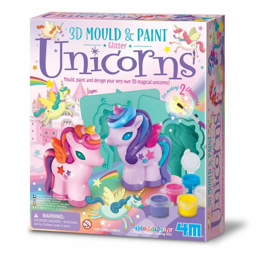 4M - Mould & Paint: 3D Glitter Unicorns