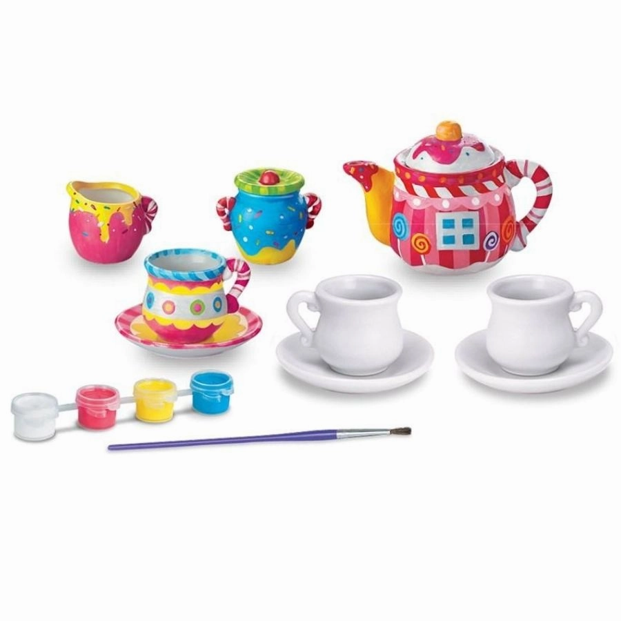 4M - Paint Your Own Mini Tea Set Craft Kit