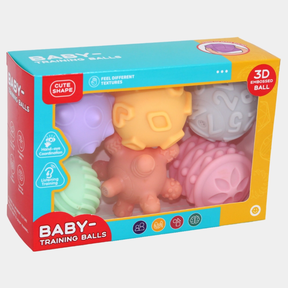 6-Pack Water Spray Sensory Balls for Babies  Soft & Textured Developmental Toy