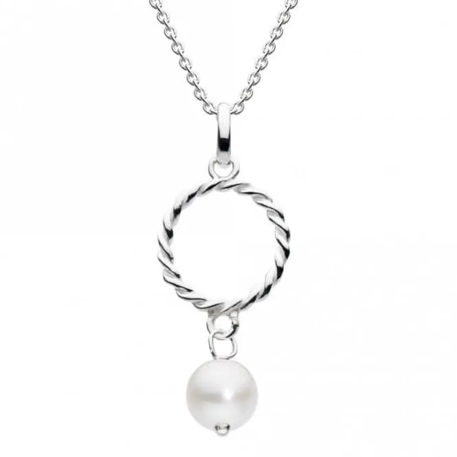 6mm Fresh Water Pearl Rope Circle Pendant 97734FP Dew Jewellery