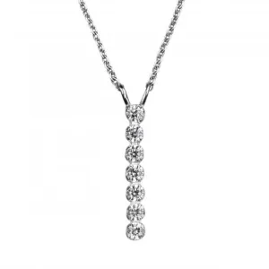 7 Zirconia 17.5" Necklace 9448CZ Dew Jewellery