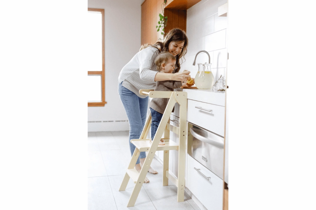 Adjustable Natural Fold N' Store Learning Tower