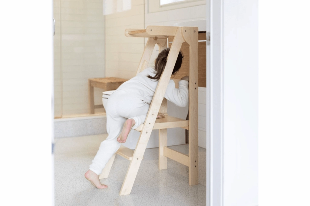 Adjustable Natural Fold N' Store Learning Tower