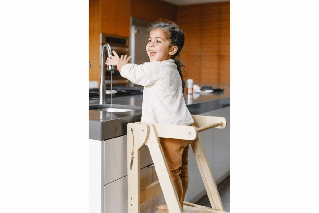 Adjustable Natural Fold N' Store Learning Tower