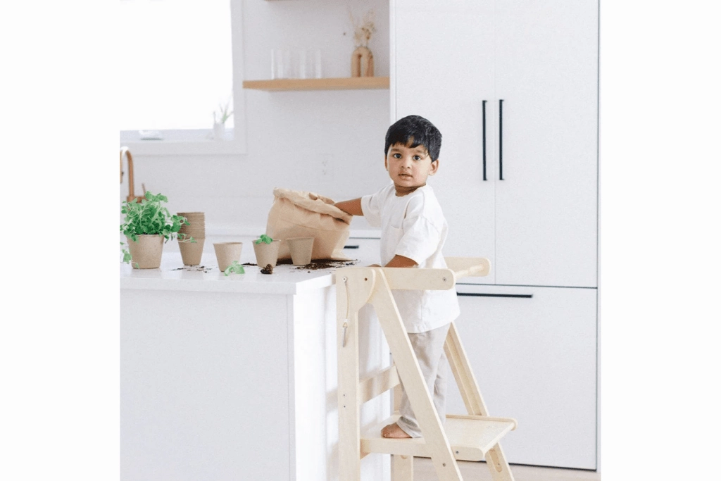 Adjustable Natural Fold N' Store Learning Tower