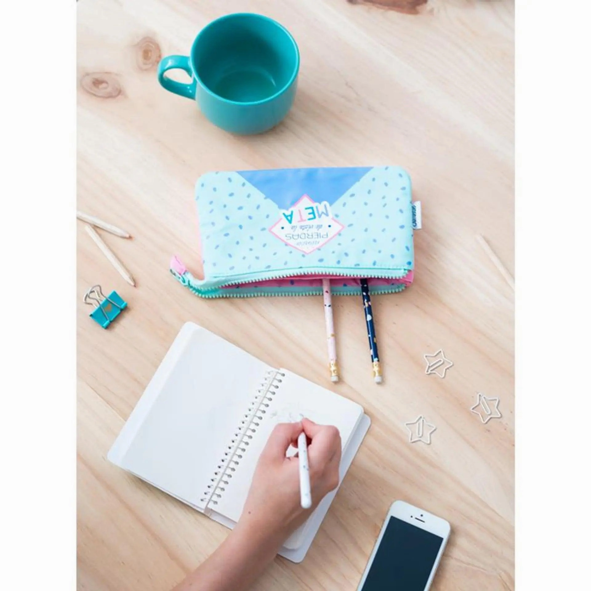 Amelie Pastel Collection Triple Pencil Case