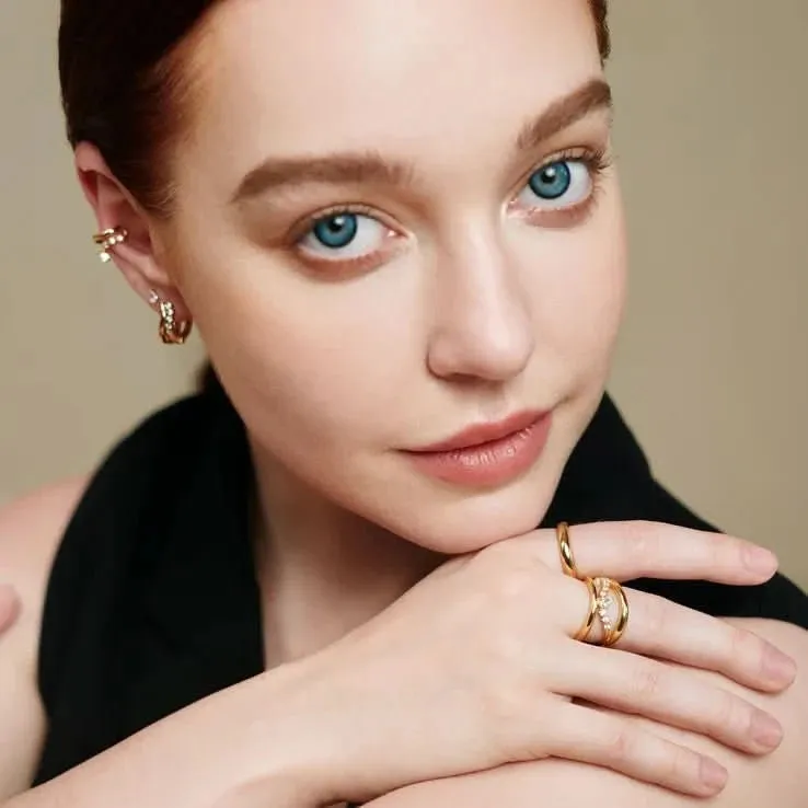 Ania Haie Gold Curve Dome Band R056-01G Ania Haie Jewellery