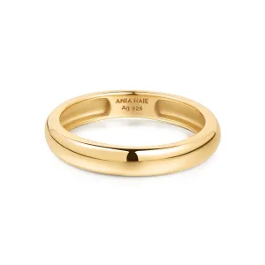 Ania Haie Gold Curve Dome Band R056-01G Ania Haie Jewellery