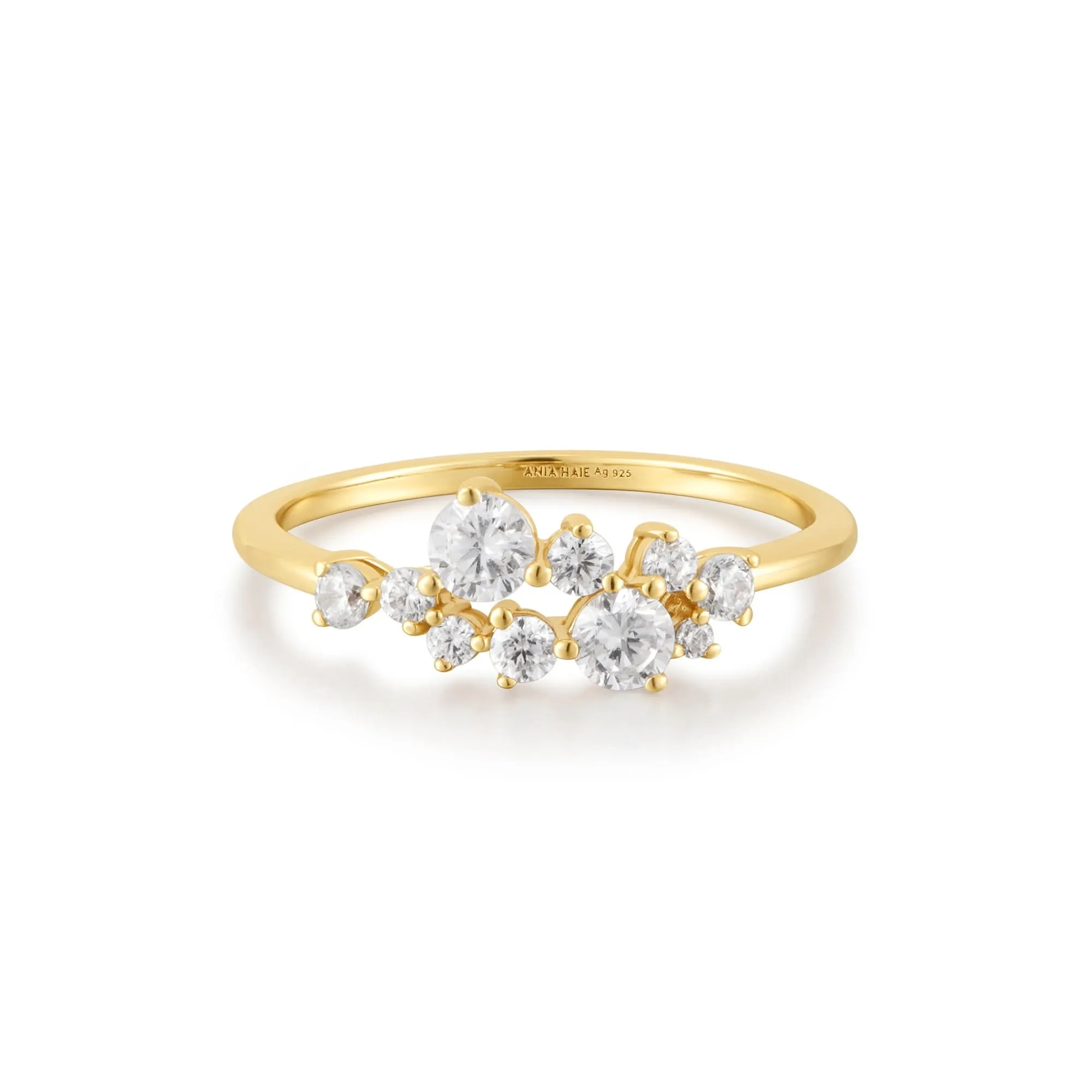 Ania Haie Gold Flower Cluster Pavé Ring R058-02G Ania Haie Jewellery