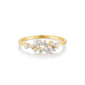 Ania Haie Gold Flower Cluster Pavé Ring R058-02G Ania Haie Jewellery