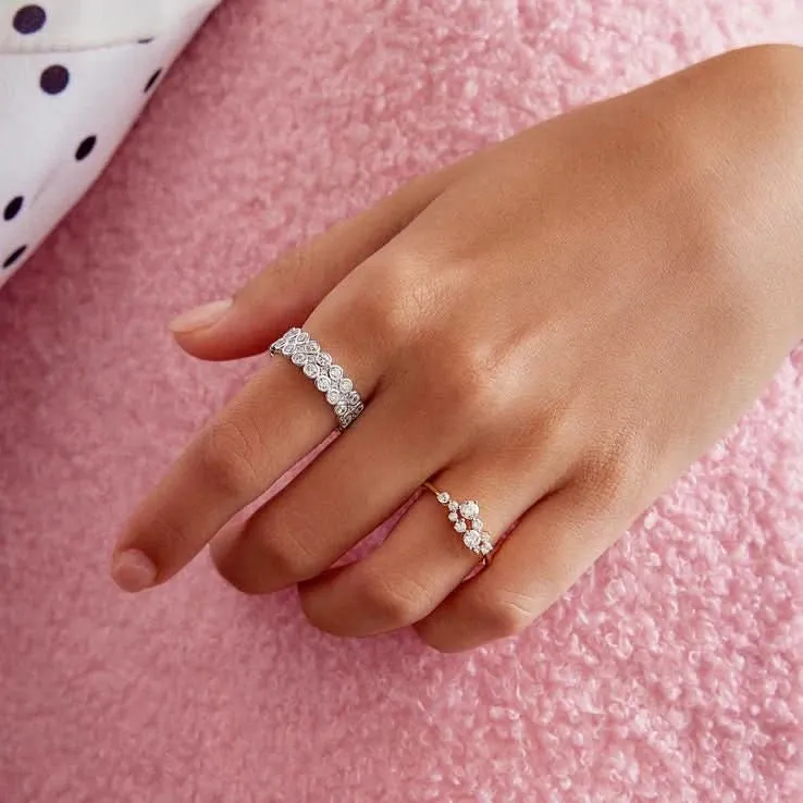 Ania Haie Gold Flower Cluster Pavé Ring R058-02G Ania Haie Jewellery