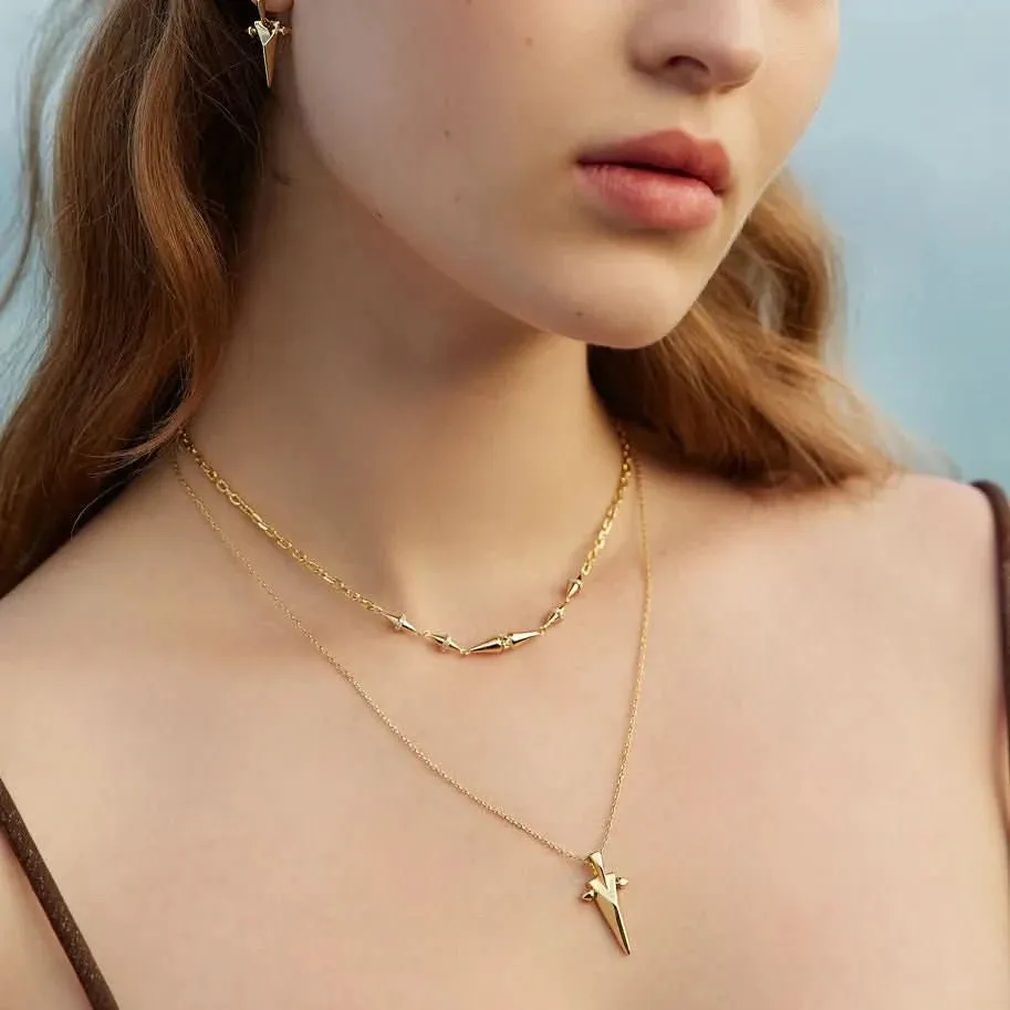 Ania Haie Gold Geometric Point Pendant Necklace N053-03G Ania Haie Jewellery