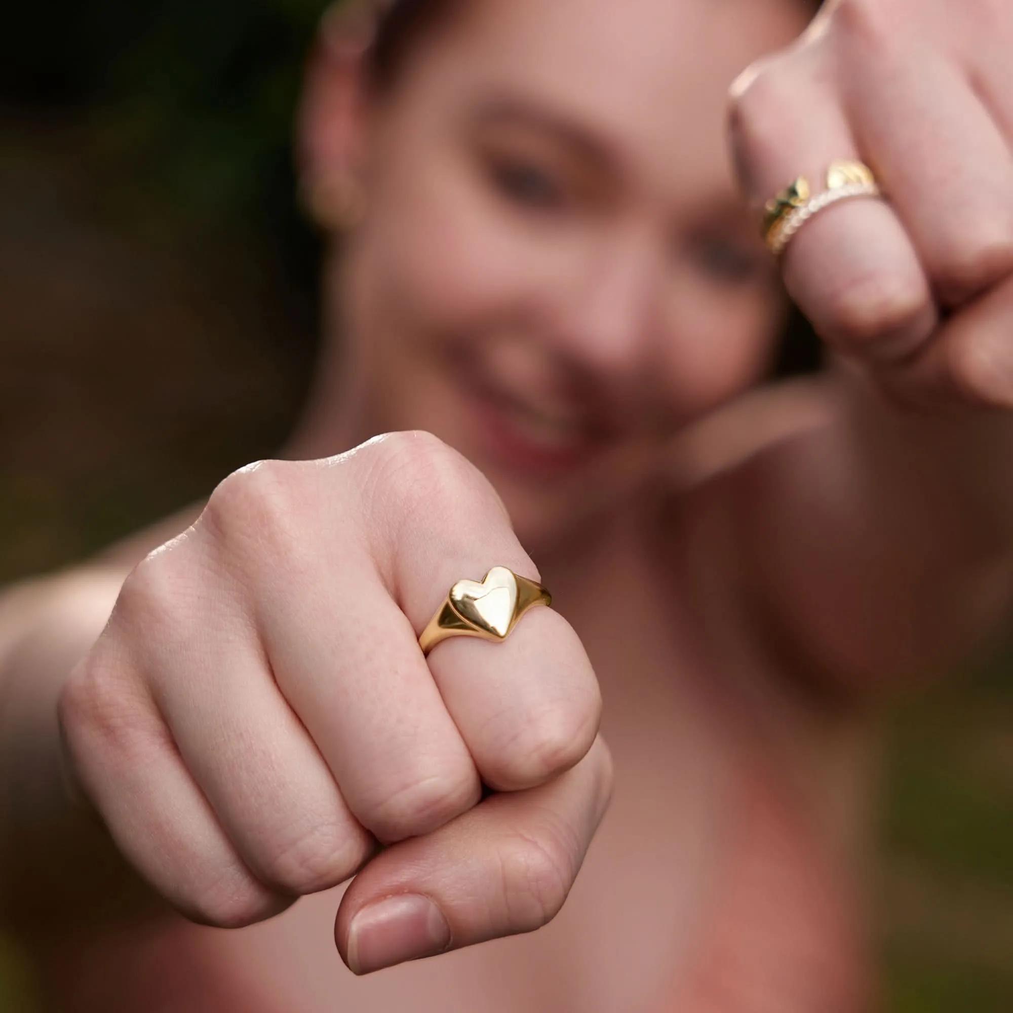 Ania Haie Gold Love Signet Ring R057-02G Ania Haie Jewellery