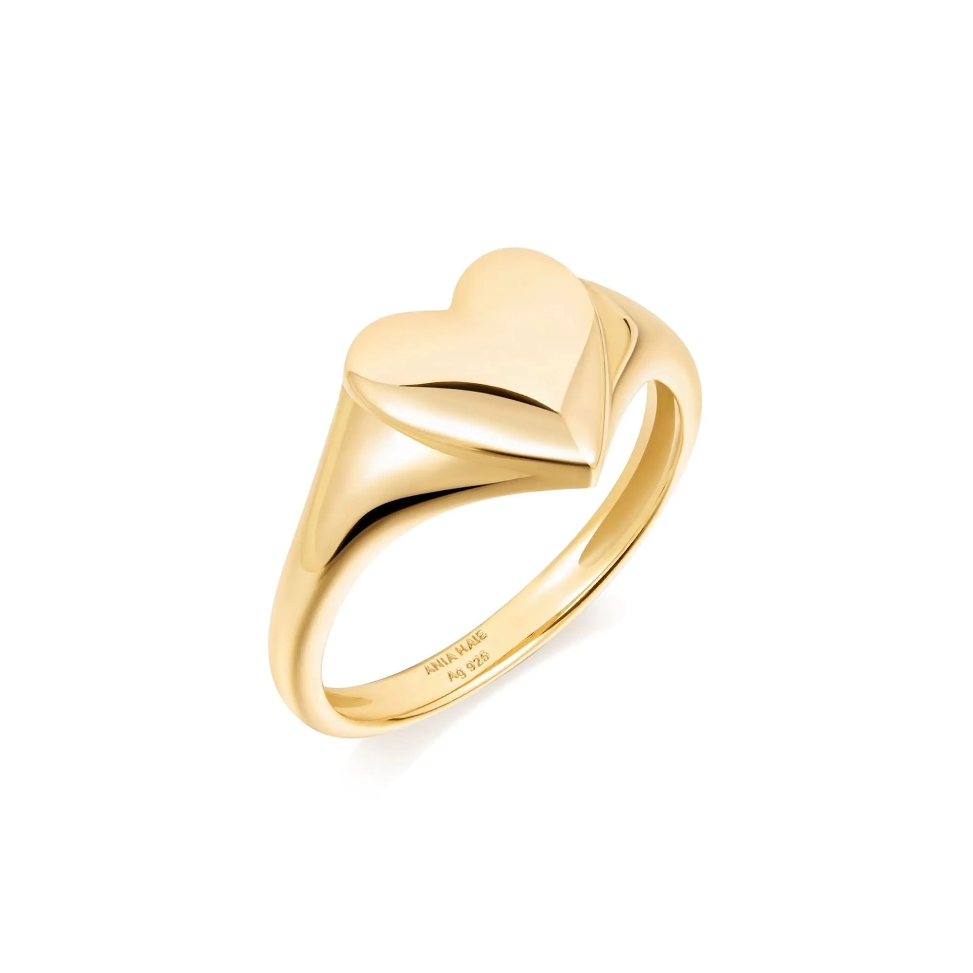 Ania Haie Gold Love Signet Ring R057-02G Ania Haie Jewellery