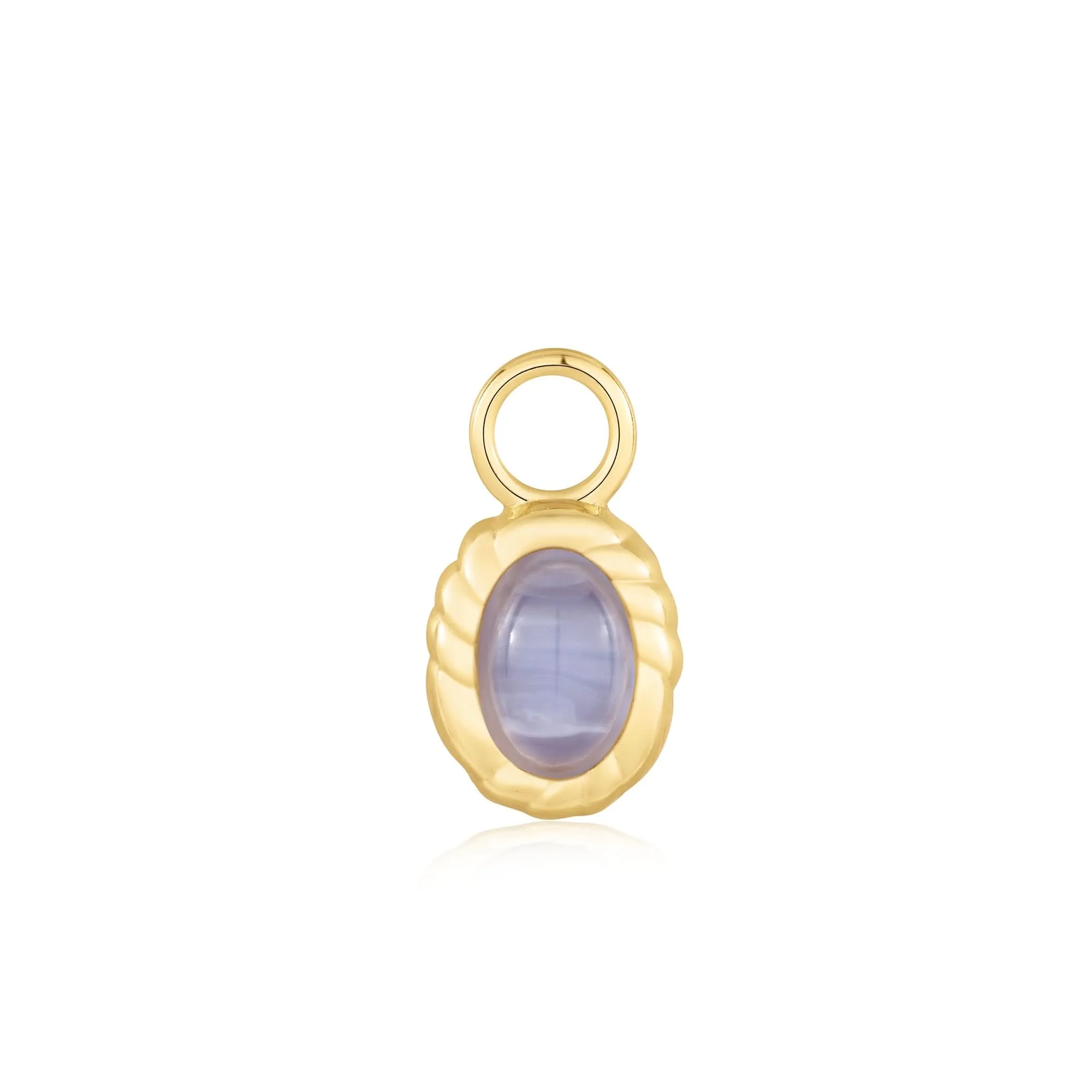 Ania Haie Gold Oval Blue Agate Earring Charm EC055-01G Ania Haie Jewellery