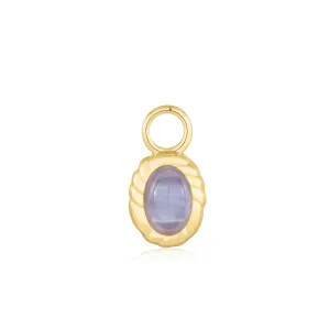 Ania Haie Gold Oval Blue Agate Earring Charm EC055-01G Ania Haie Jewellery