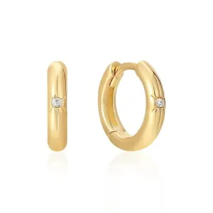 Ania Haie Gold Star Huggie Hoop Earrings E048-02G Ania Haie Jewellery