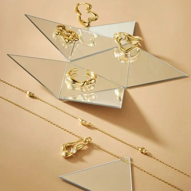 Ania Haie Gold Twisted Wave Chain Necklace N050-02G Ania Haie Jewellery