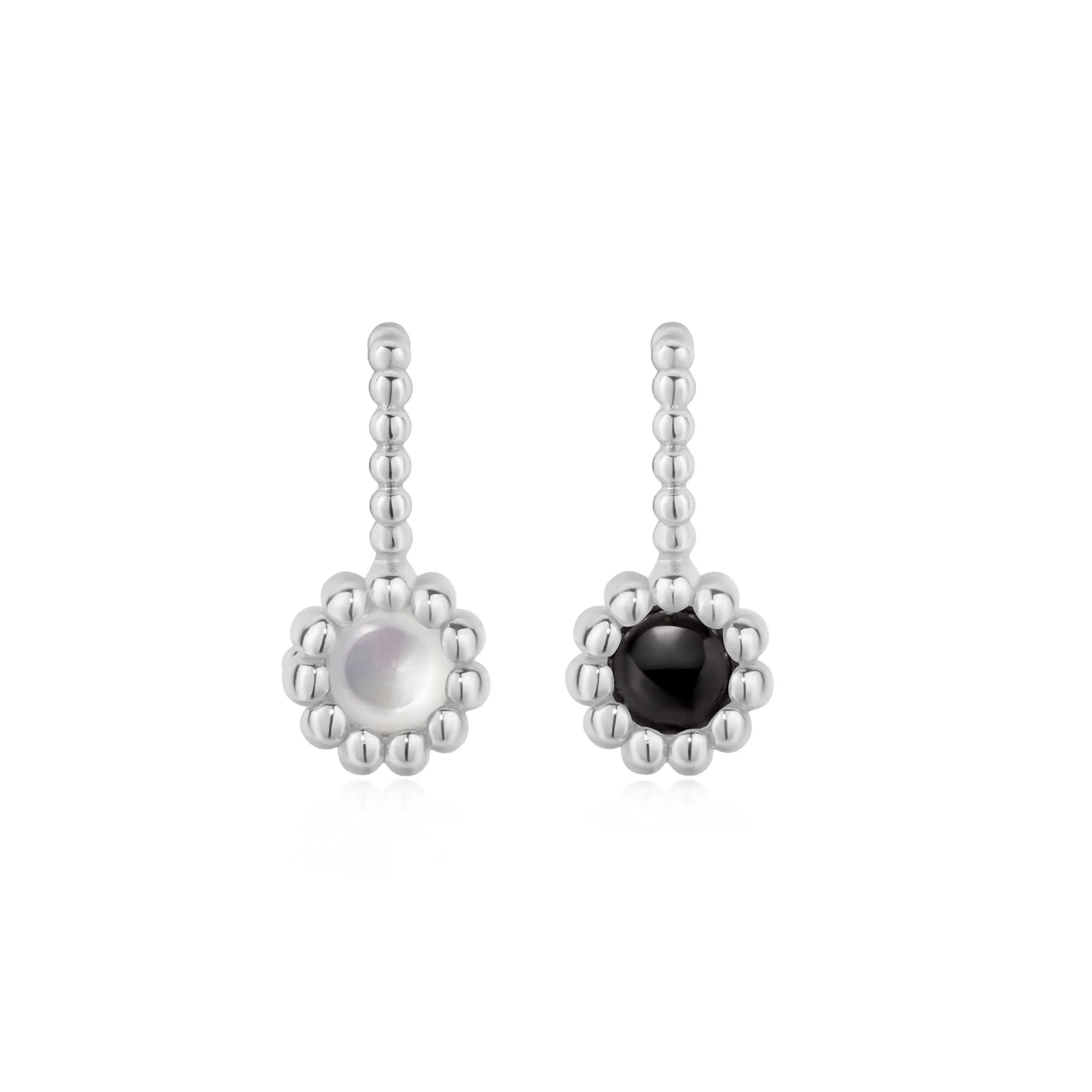 Ania Haie Silver Black Onyx Mother Of Pearl Charm NC060-11H Ania Haie Jewellery