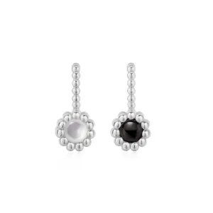 Ania Haie Silver Black Onyx Mother Of Pearl Charm NC060-11H Ania Haie Jewellery