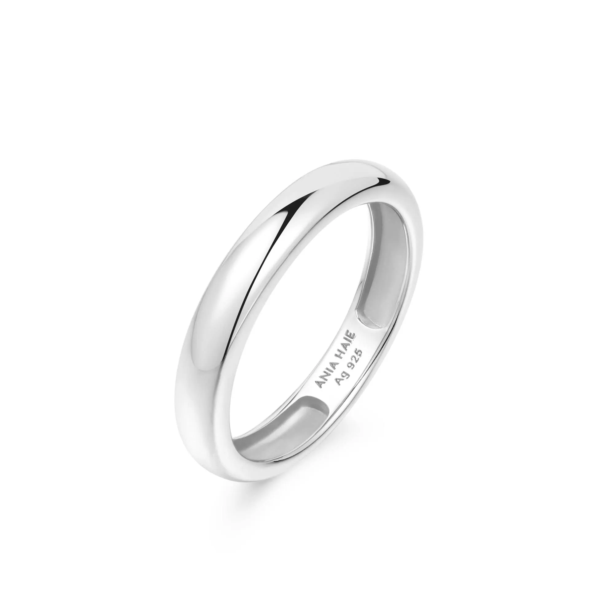 Ania Haie Silver Curve Dome Band R056-01H Ania Haie Jewellery
