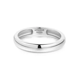 Ania Haie Silver Curve Dome Band R056-01H Ania Haie Jewellery