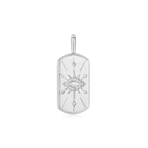 Ania Haie Silver Evil Eye Tag Charm NC060-07H Ania Haie Jewellery