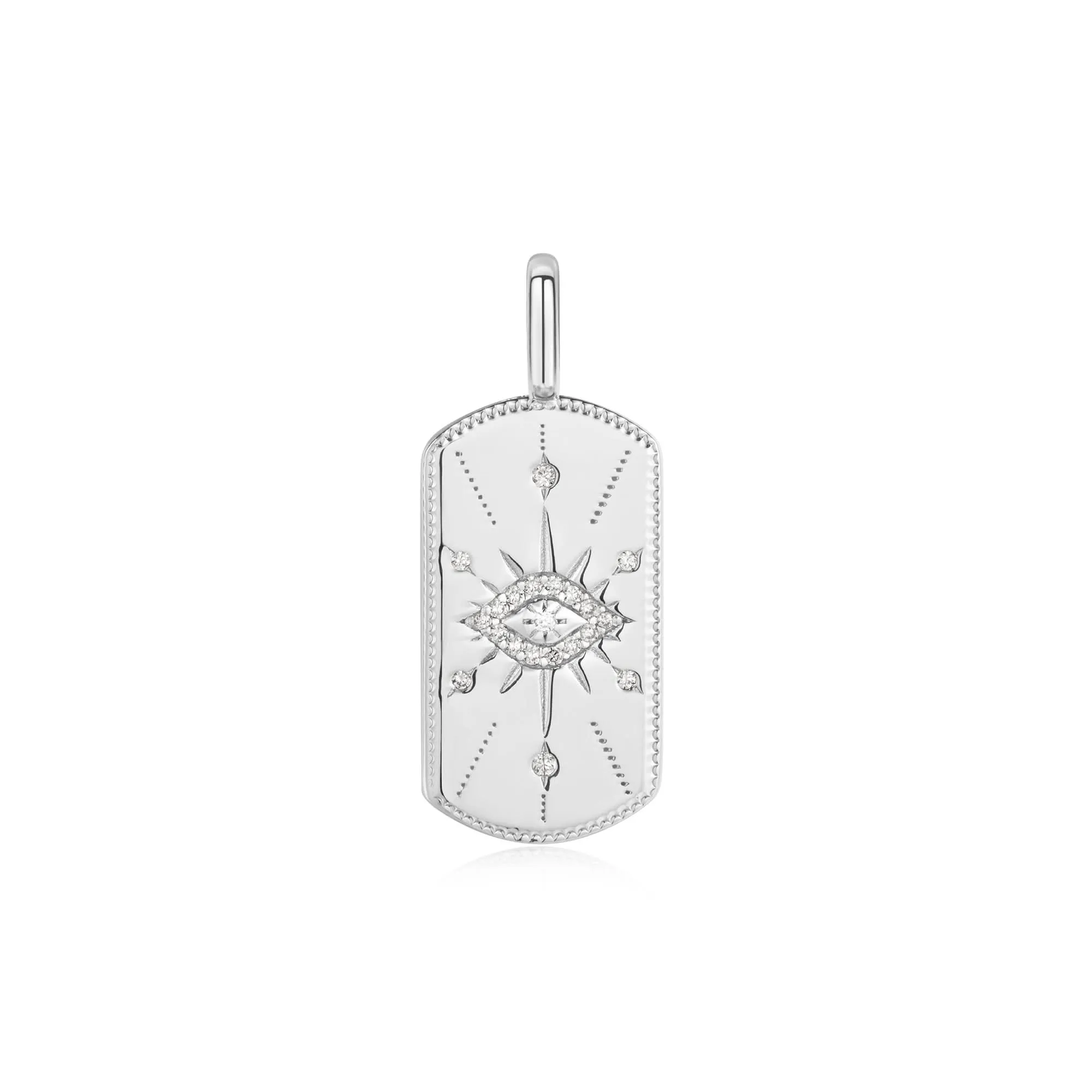 Ania Haie Silver Evil Eye Tag Charm NC060-07H Ania Haie Jewellery