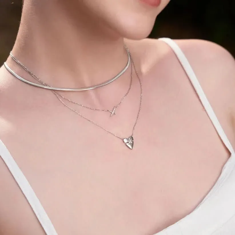 Ania Haie Silver Flat Snake Chain Necklace N057-03H Ania Haie Jewellery