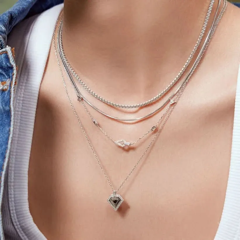 Ania Haie Silver Geometric Satellite Necklace N059-03H Ania Haie Jewellery