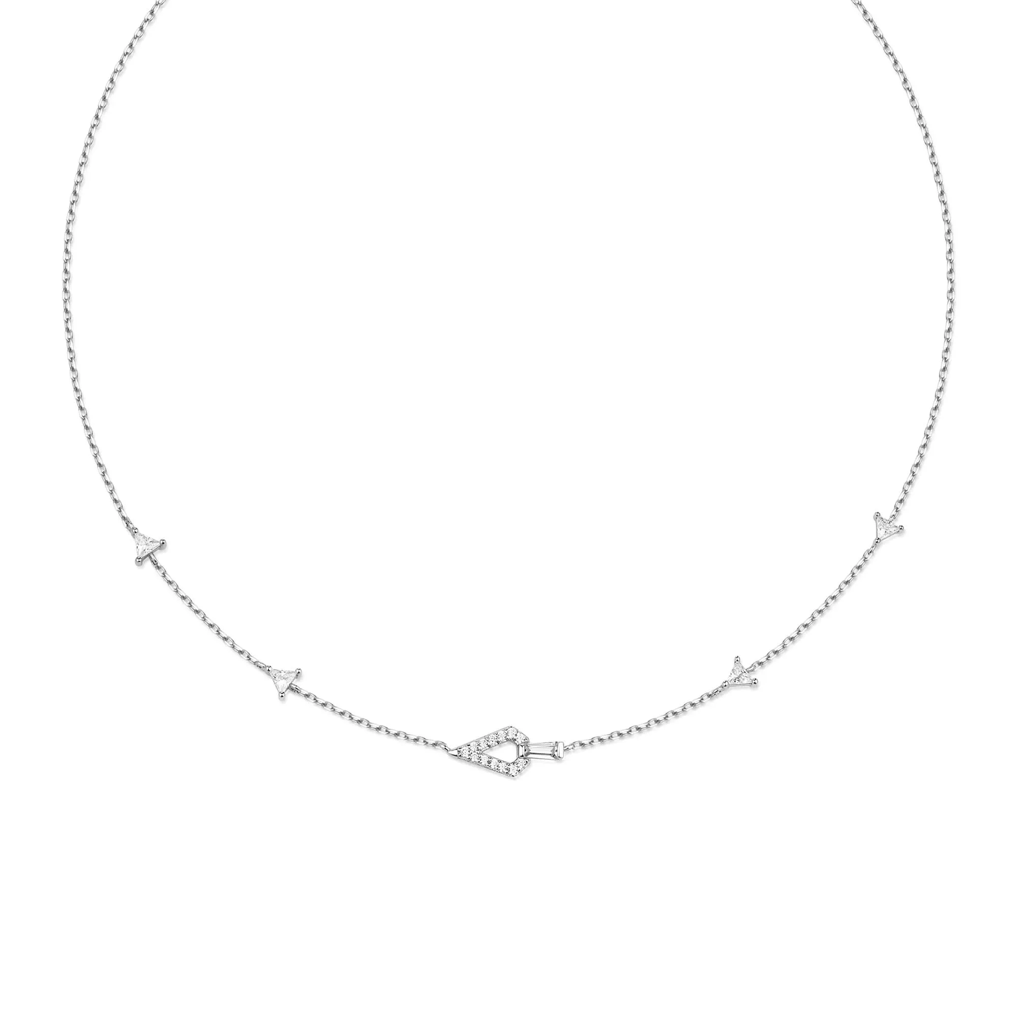 Ania Haie Silver Geometric Satellite Necklace N059-03H Ania Haie Jewellery