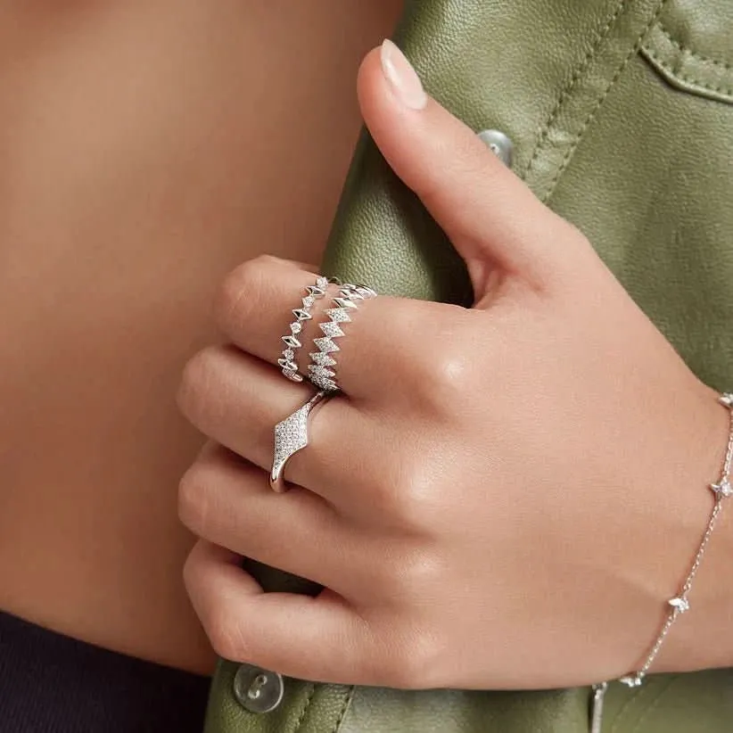 Ania Haie Silver Multi Sparkle Ring R061-03H Ania Haie Jewellery