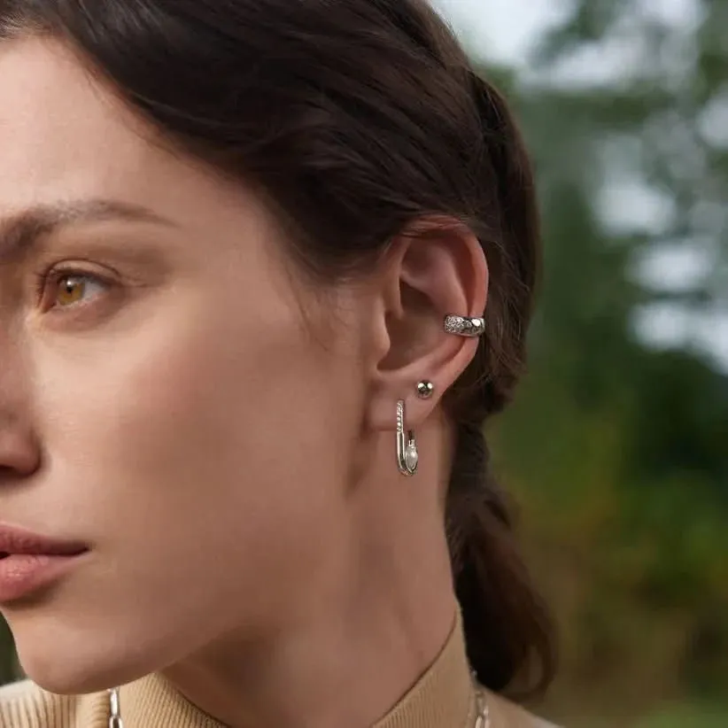 Ania Haie Silver Pearl Barbell Earrings E054-02H Ania Haie Jewellery