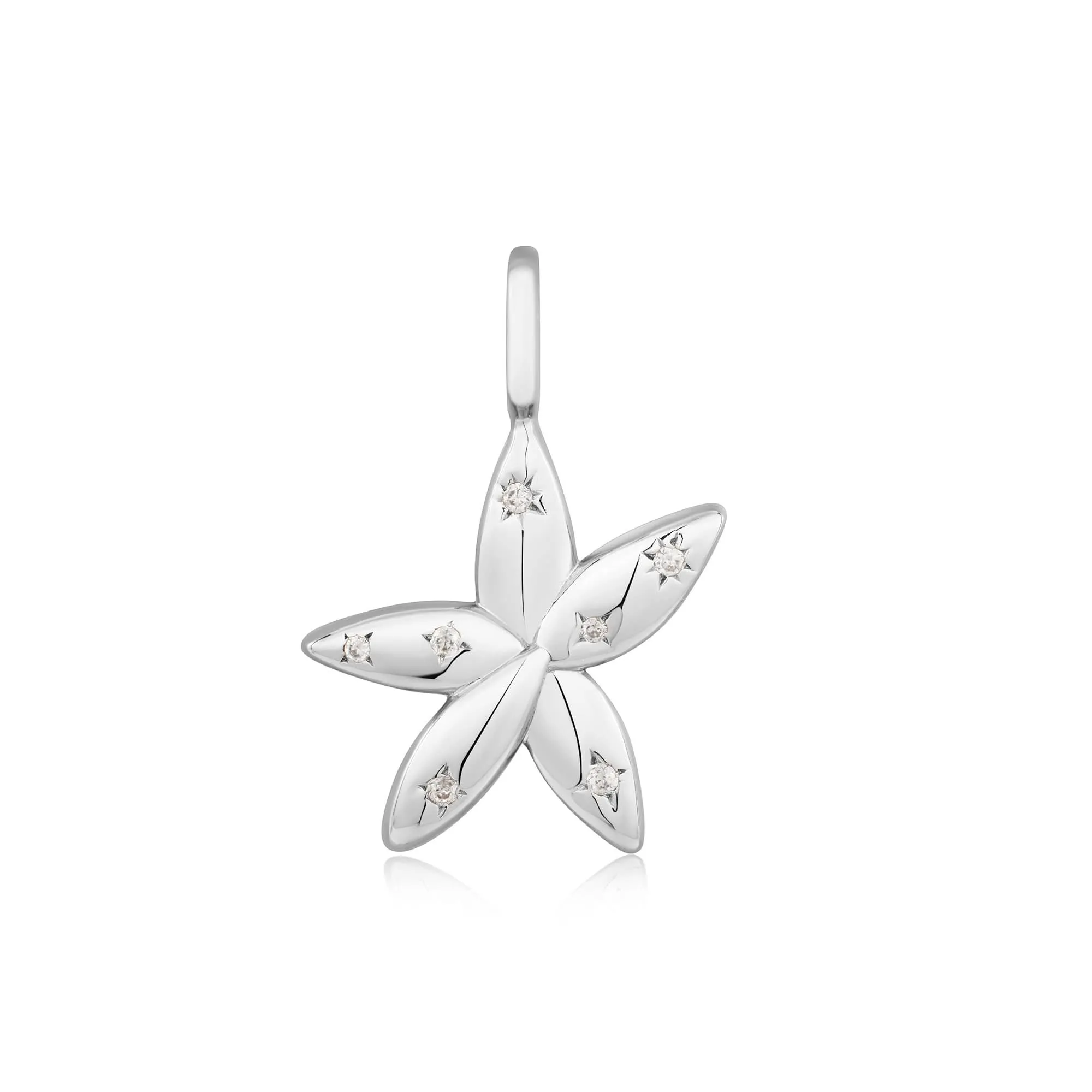 Ania Haie Silver Sparkle Flower Charm NC055-05H Ania Haie Jewellery