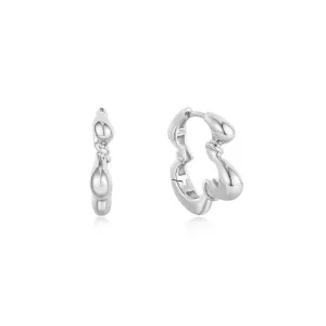 Ania Haie Silver Twisted Wave Hoop Earrings E050-03H Ania Haie Jewellery