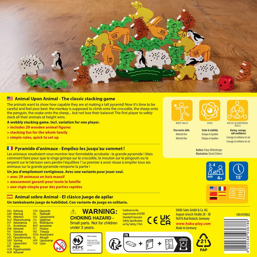 Animal Upon Animal Stacking Game