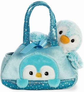 AURORA 32834 Fancy Pals Peek-a-Boo Pom Pom Penguin Blue
