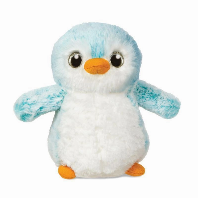 AURORA 73888 Pompom Penguin, 6-Inch Soft Toy, Blue