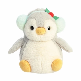 AURORA PomPom Penguin with Earmuffs 18cm Soft Toy