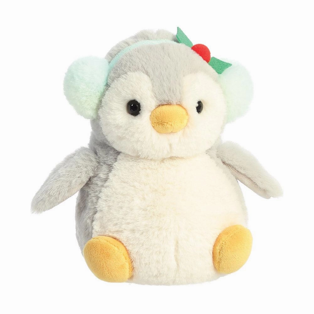 AURORA PomPom Penguin with Earmuffs 18cm Soft Toy