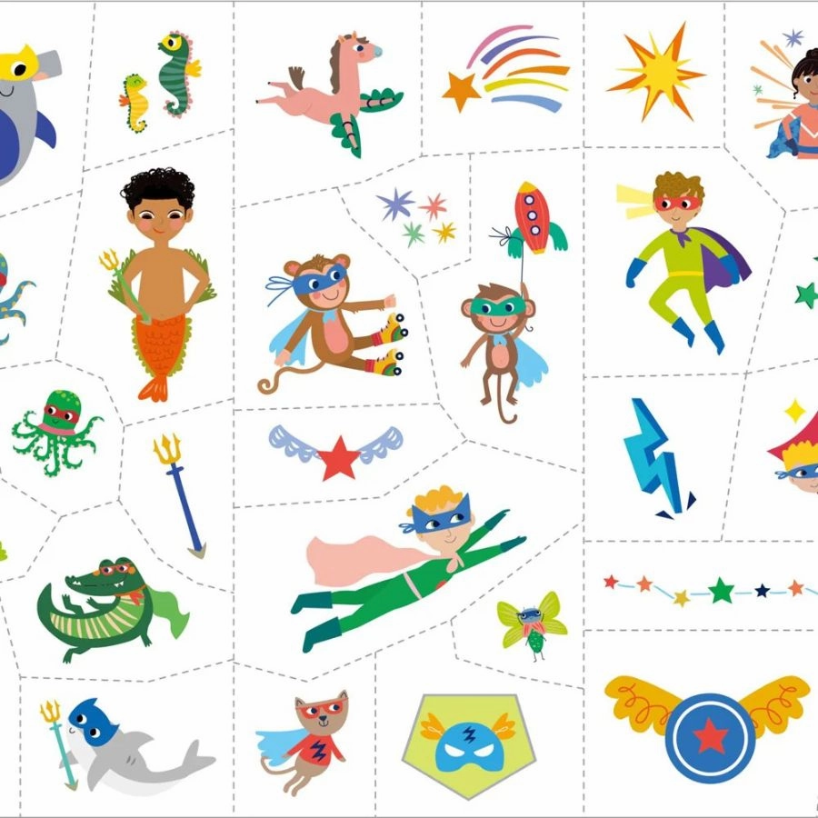 Avenir - Face Sticker and Tattoos: Superheroes