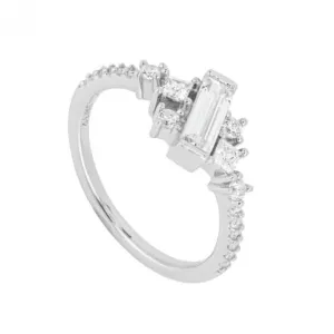 Baguette Zirconia Scatter Ring Diamonfire Jewellery